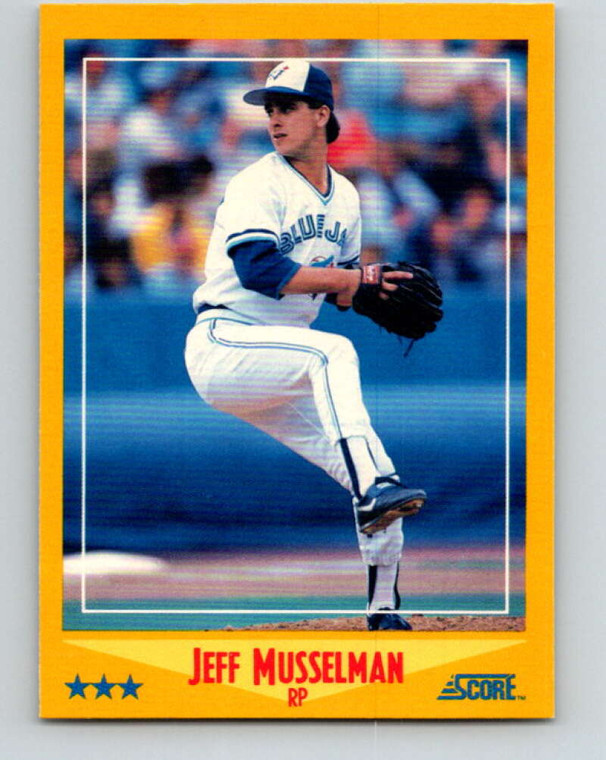 1988 Score #478 Jeff Musselman VG Toronto Blue Jays 