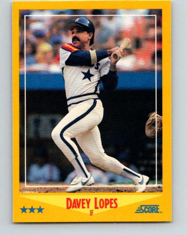 1988 Score #489 Davey Lopes VG Houston Astros 