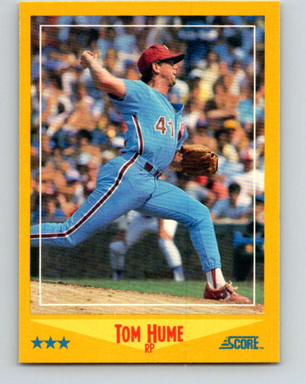 1988 Score #494 Tom Hume VG Cincinnati Reds 