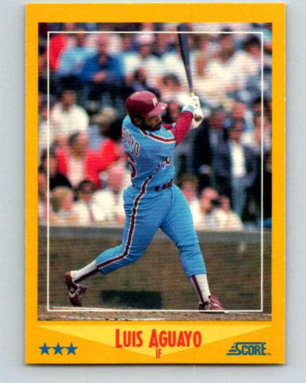 1988 Score #499 Luis Aguayo VG Philadelphia Phillies 