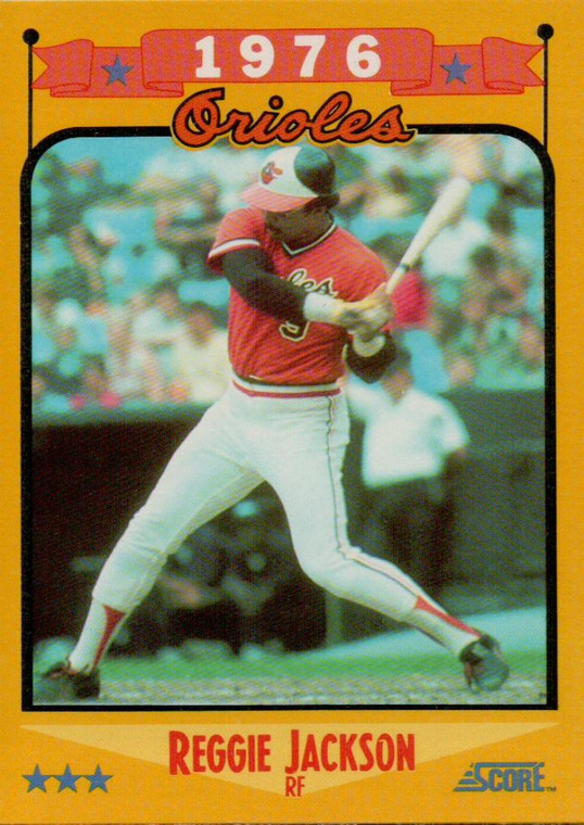 1988 Score #501 Reggie Jackson Special O's VG Baltimore Orioles 
