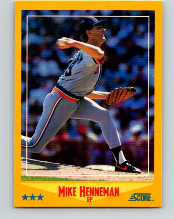 1988 Score #520 Mike Henneman VG RC Rookie Detroit Tigers 