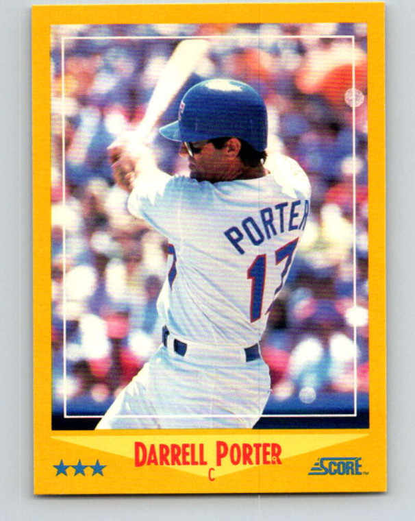 1988 Score #537 Darrell Porter VG Texas Rangers 