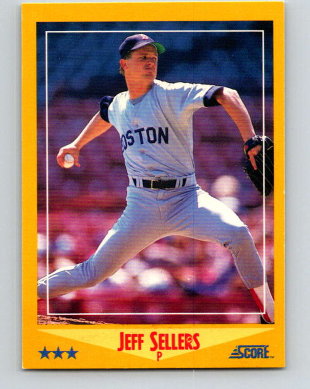 1988 Score #541 Jeff Sellers VG Boston Red Sox 