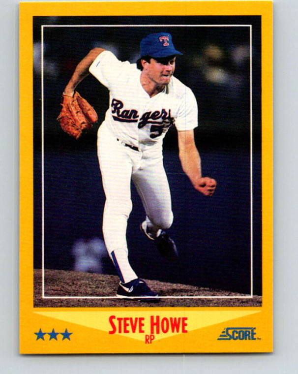 1988 Score #543 Steve Howe VG Texas Rangers 