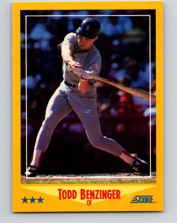 1988 Score #546 Todd Benzinger VG RC Rookie Boston Red Sox 