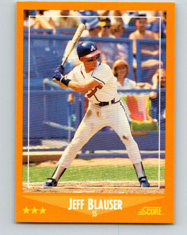 1988 Score #562 Jeff Blauser VG RC Rookie Atlanta Braves 