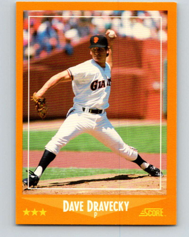 1988 Score #564 Dave Dravecky VG San Francisco Giants 