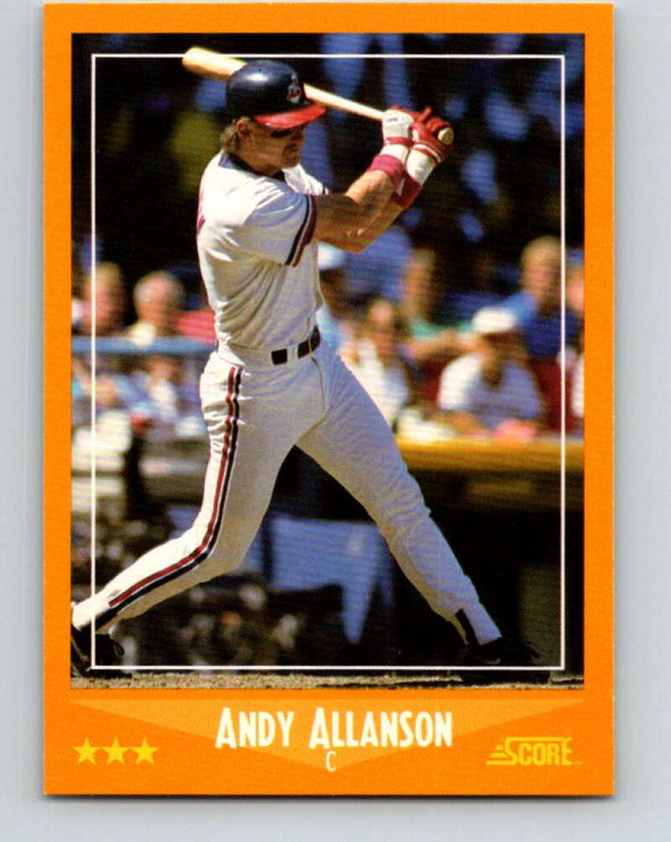 1988 Score #586 Andy Allanson VG Cleveland Indians 