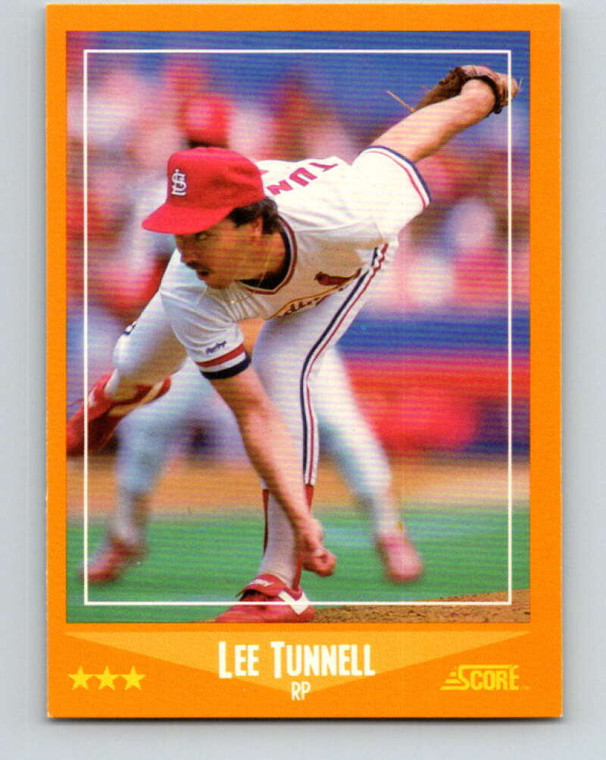 1988 Score #587 Lee Tunnell UER VG St. Louis Cardinals 