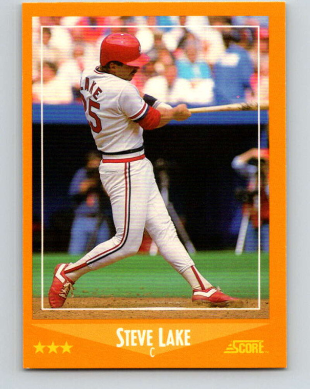 1988 Score #596 Steve Lake VG St. Louis Cardinals 