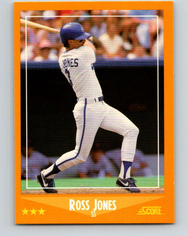 1988 Score #598 Ross Jones VG RC Rookie Kansas City Royals 