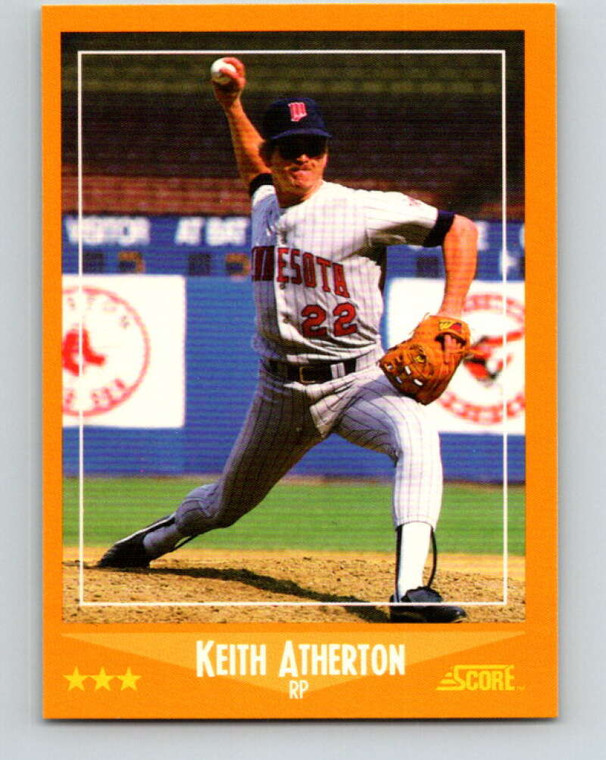 1988 Score #613 Keith Atherton VG Minnesota Twins 