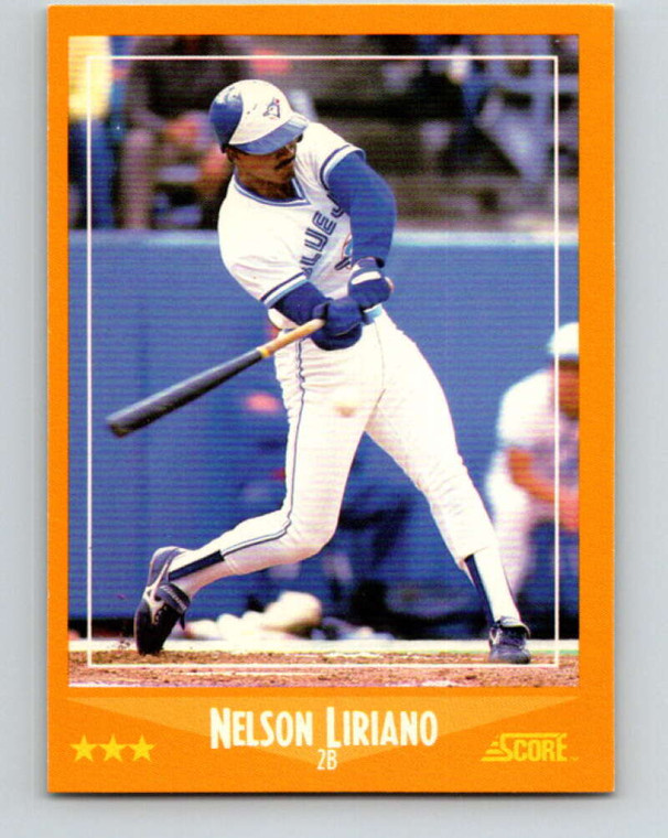 1988 Score #621 Nelson Liriano VG RC Rookie Toronto Blue Jays 