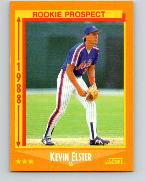 1988 Score #624 Kevin Elster RP VG New York Mets 