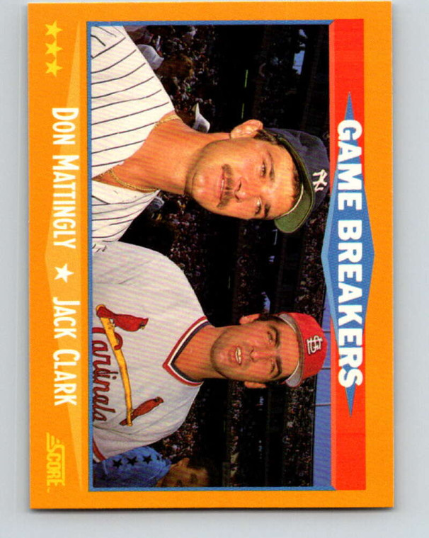 1988 Score #650 Don Mattingly/Jack Clark Game Breakers VG New York Yankees/St. Louis Cardinals 