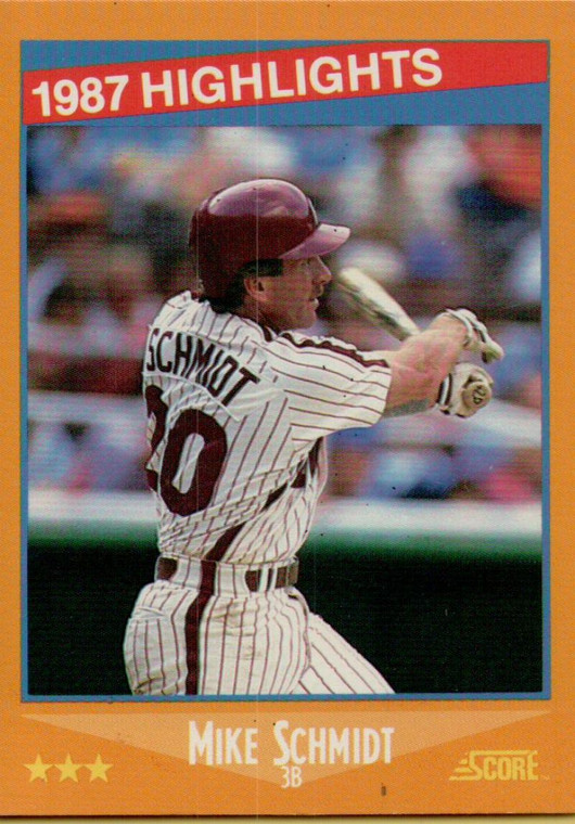 1988 Score #657 Mike Schmidt HL VG Philadelphia Phillies 