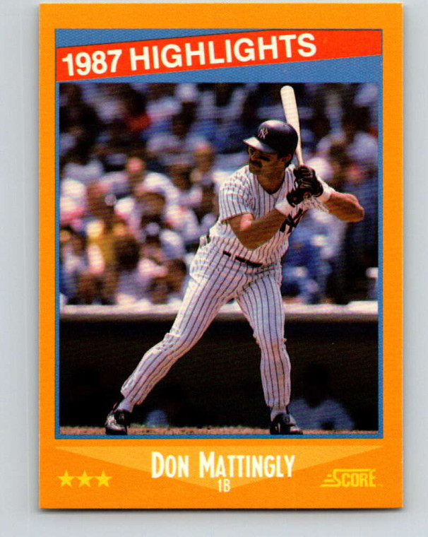 1988 Score #658 Don Mattingly HL VG New York Yankees 