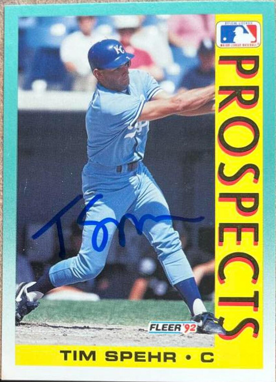 Tim Spehr Autographed 1992 Fleer #674