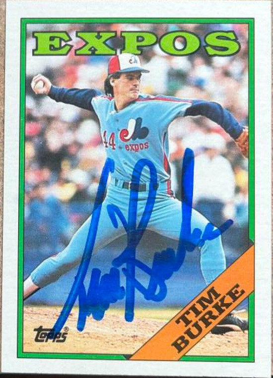 SOLD 138779 Tim Burke Autographed 1988 Topps #529
