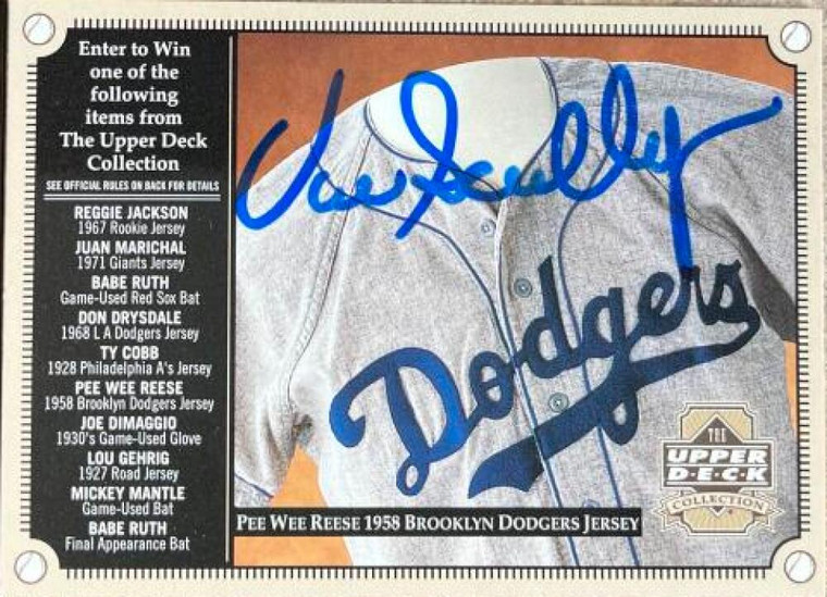 Vin Scully Autographed 2000 Upper Deck Sweepstakes Card #NNO