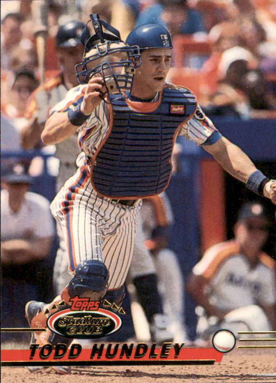 1993 Stadium Club #72 Todd Hundley VG New York Mets 