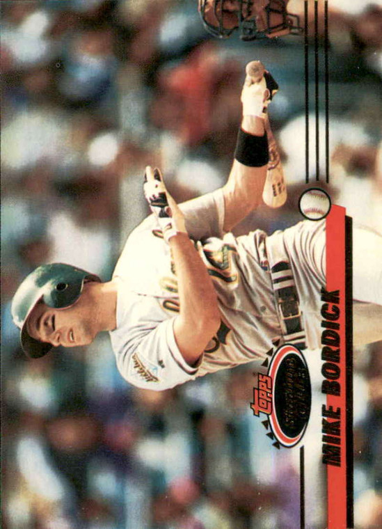 1993 Stadium Club #80 Mike Bordick VG Oakland Athletics 