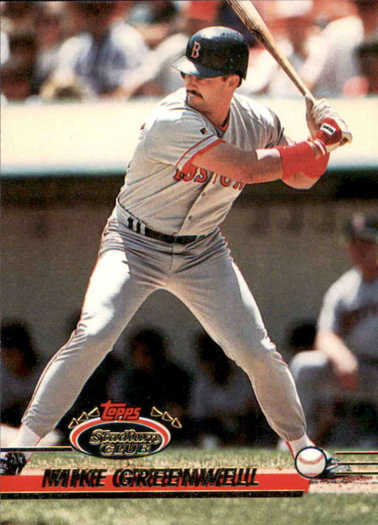 1993 Stadium Club #86 Mike Greenwell VG Boston Red Sox 