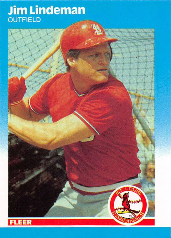 1987 Fleer Update #U-65 Jim Lindeman NM-MT RC Rookie St. Louis Cardinals 