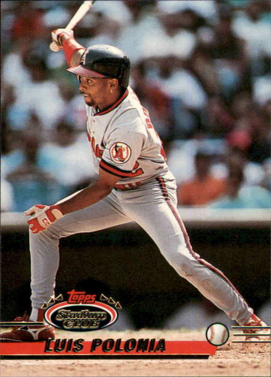 1993 Stadium Club #100 Luis Polonia VG California Angels 