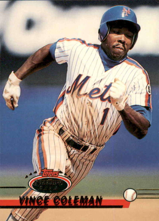 1993 Stadium Club #195 Vince Coleman VG New York Mets 