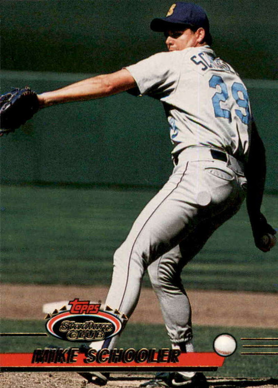 1993 Stadium Club #198 Mike Schooler VG Seattle Mariners 