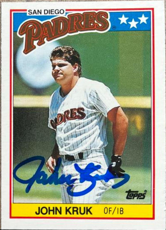 John Kruk Autographed 1988 Topps UK Minis #41 San Diego Padres Card