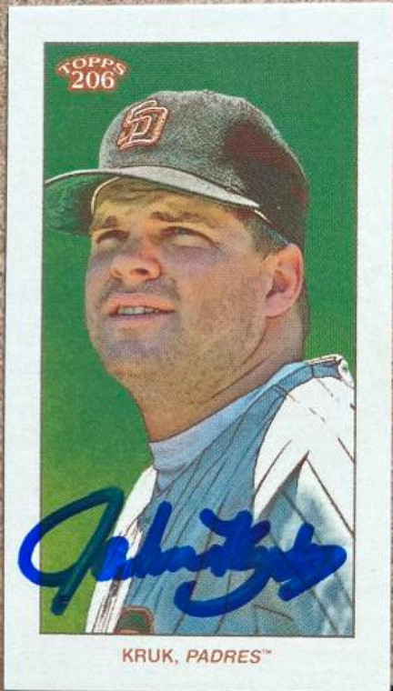 John Kruk Autographed 2022 Topps 206 #NNO San Diego Padres Card
