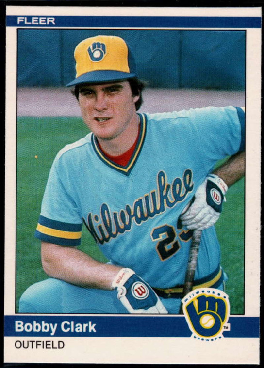 1984 Fleer Update #25 Bobby Clark NM Milwaukee Brewers 