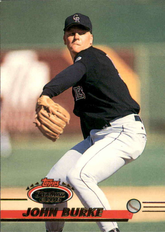 1993 Stadium Club #513 John Burke VG RC Rookie Colorado Rockies 