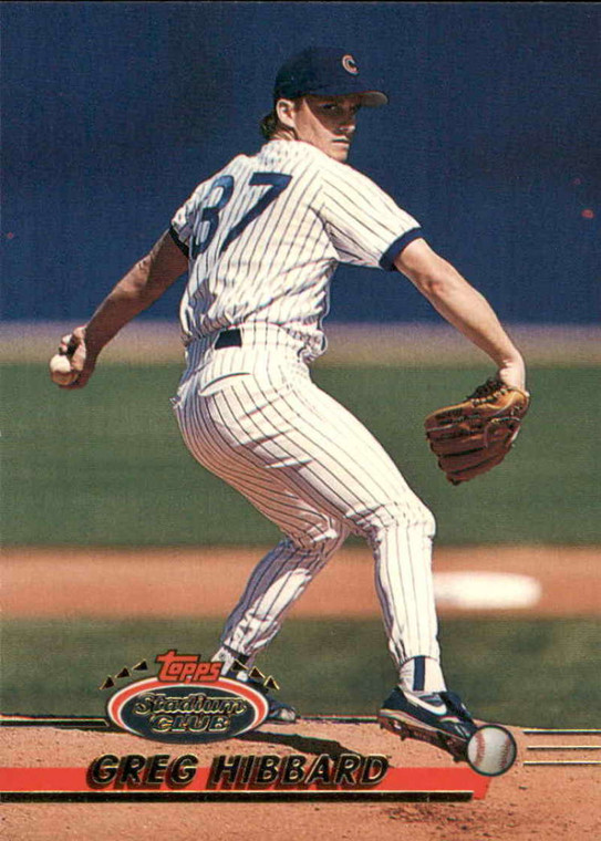 1993 Stadium Club #606 Greg Hibbard VG Chicago Cubs 