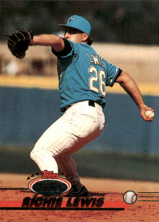 1993 Stadium Club #619 Richie Lewis VG RC Rookie Florida Marlins 