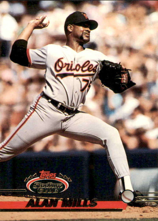 1993 Stadium Club #643 Alan Mills VG Baltimore Orioles 