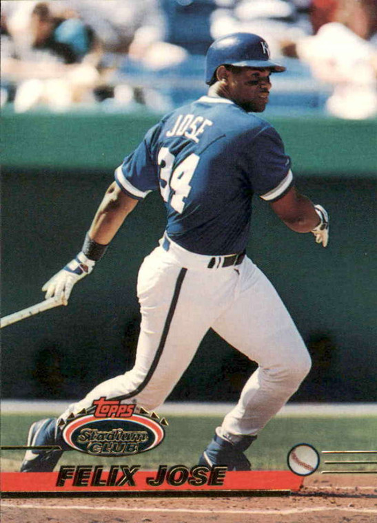 1993 Stadium Club #653 Felix Jose VG Kansas City Royals 