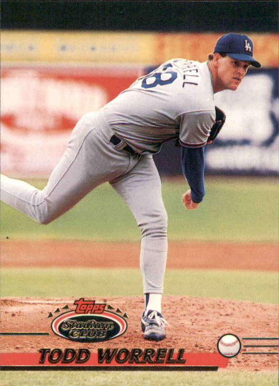 1993 Stadium Club #728 Todd Worrell VG Los Angeles Dodgers 
