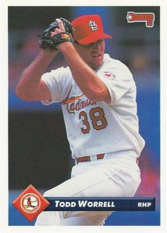 1993 Donruss #72 Todd Worrell VG St. Louis Cardinals 