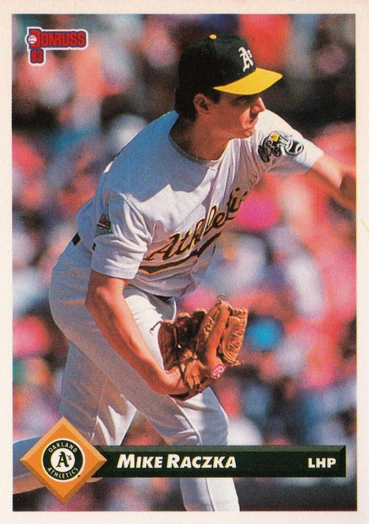 1993 Donruss #183 Mike Raczka VG Oakland Athletics 