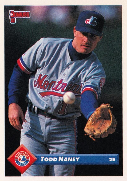 1993 Donruss #342 Todd Haney VG RC Rookie Montreal Expos 