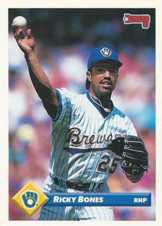 1993 Donruss #413 Ricky Bones VG Milwaukee Brewers 