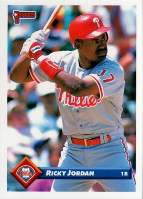 1993 Donruss #514 Ricky Jordan VG Philadelphia Phillies 