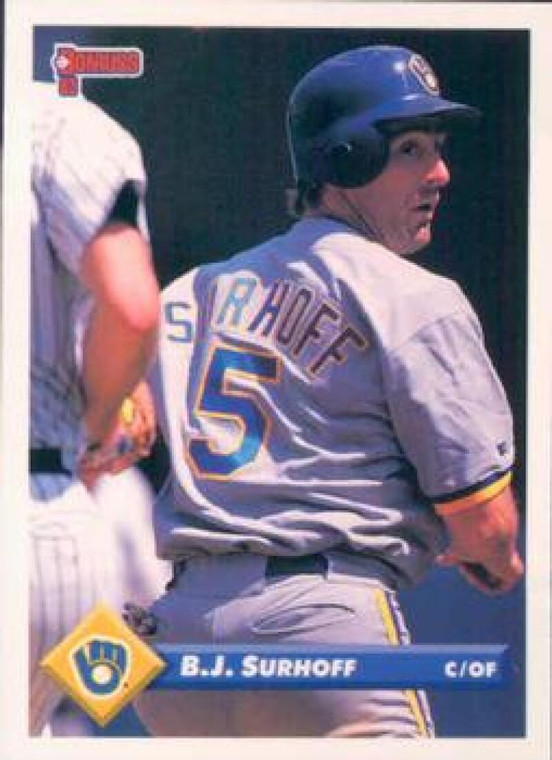 1993 Donruss #545 B.J. Surhoff VG Milwaukee Brewers 