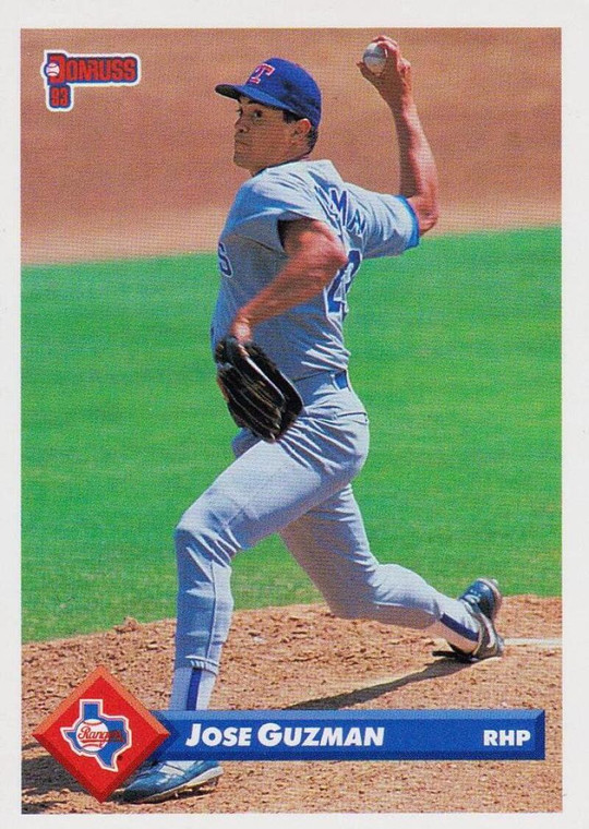 1993 Donruss #687 Jose Guzman VG Texas Rangers 