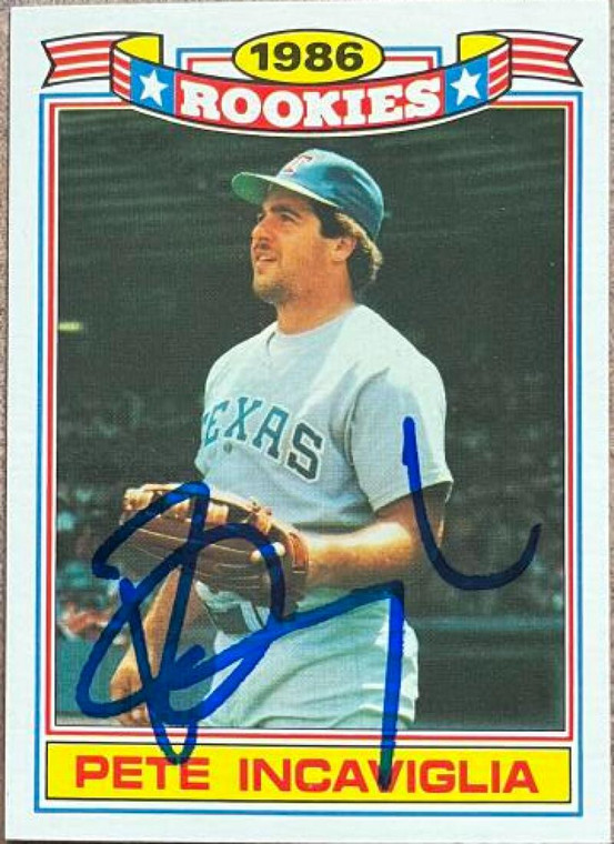 Pete Incaviglia Autographed 1987 Topps Glossy Rookies #6