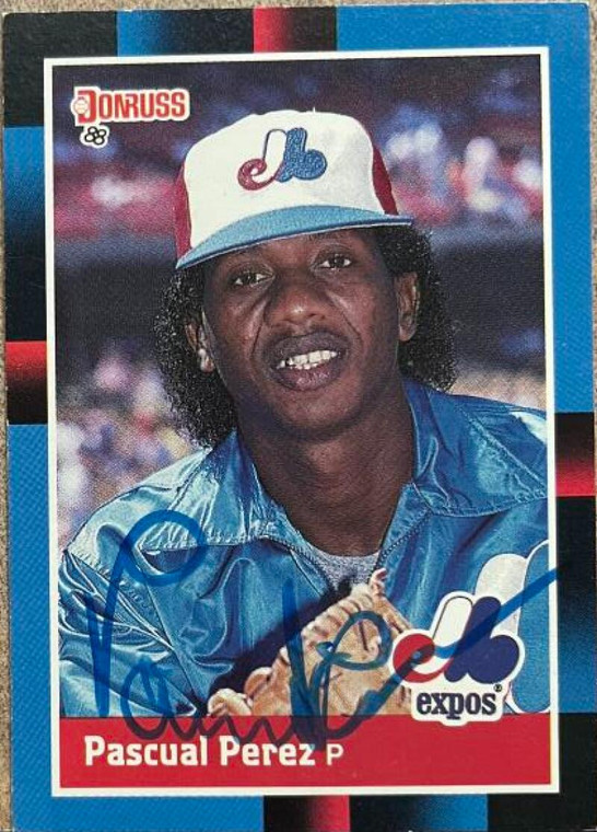 Pascual Perez Autographed 1988 Donruss #591